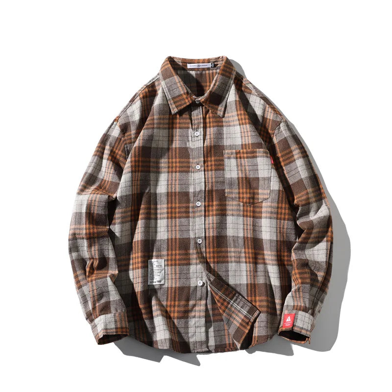 Camisa de franela con estampado a cuadros