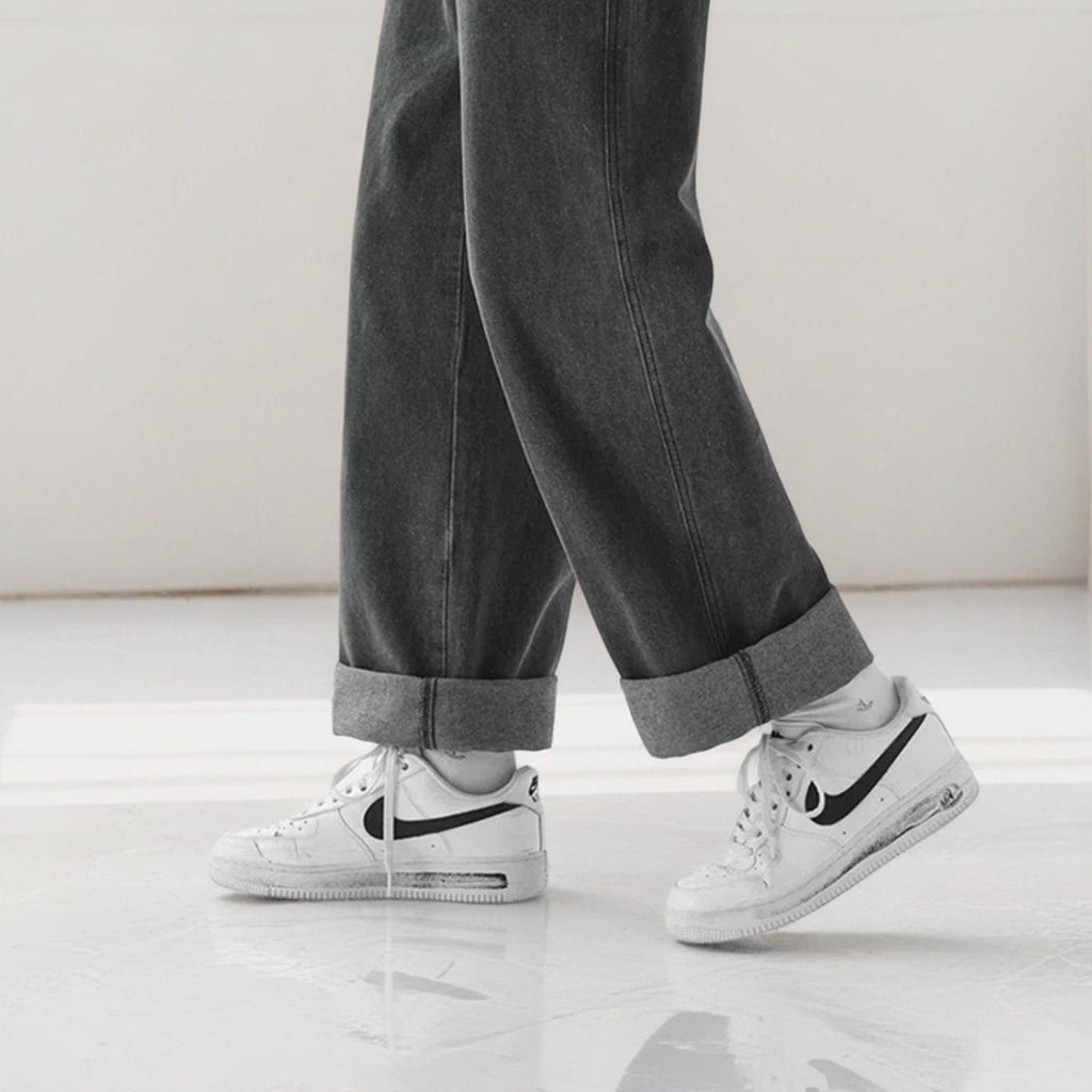 Jeans de corte ancho