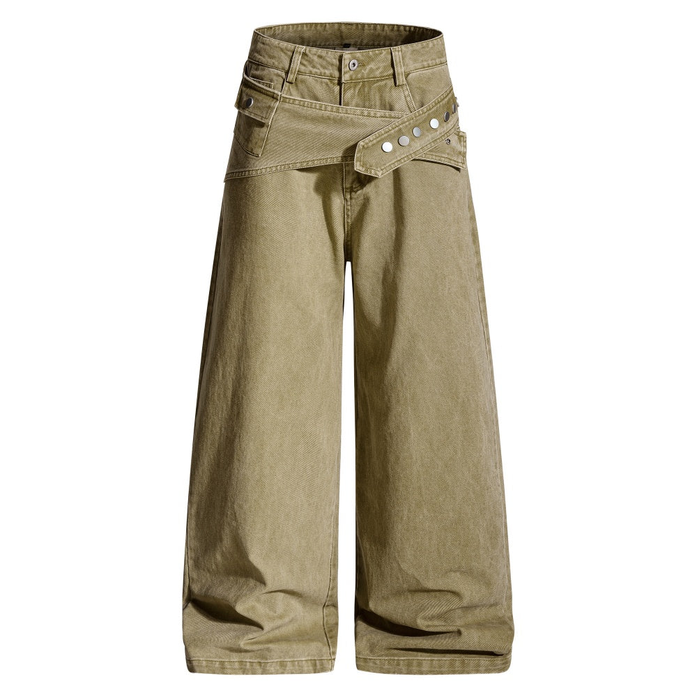 Rega - Pantalones Vaqueros de Corte Amplio