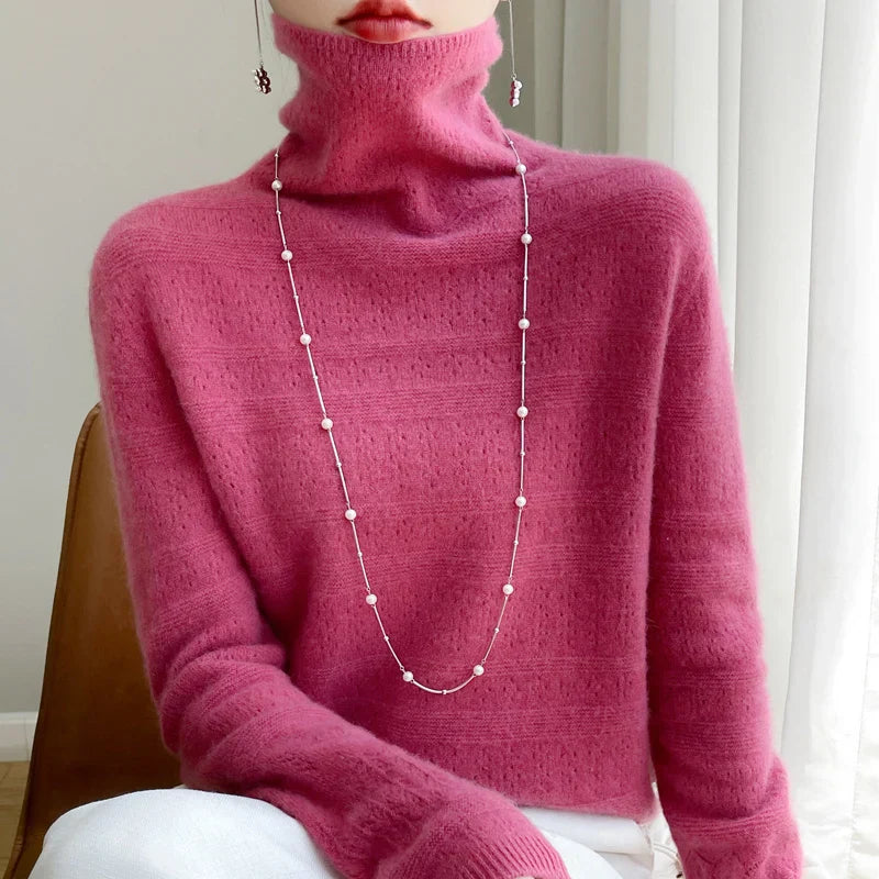 Elina – Suéter de lana de cuello alto