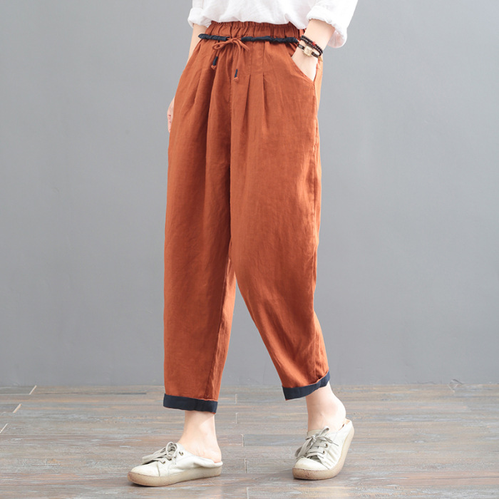 Dagmara – Pantalones Barrel de Lino