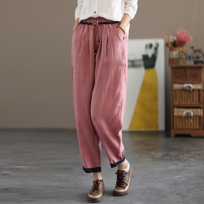 Dagmara – Pantalones Barrel de Lino
