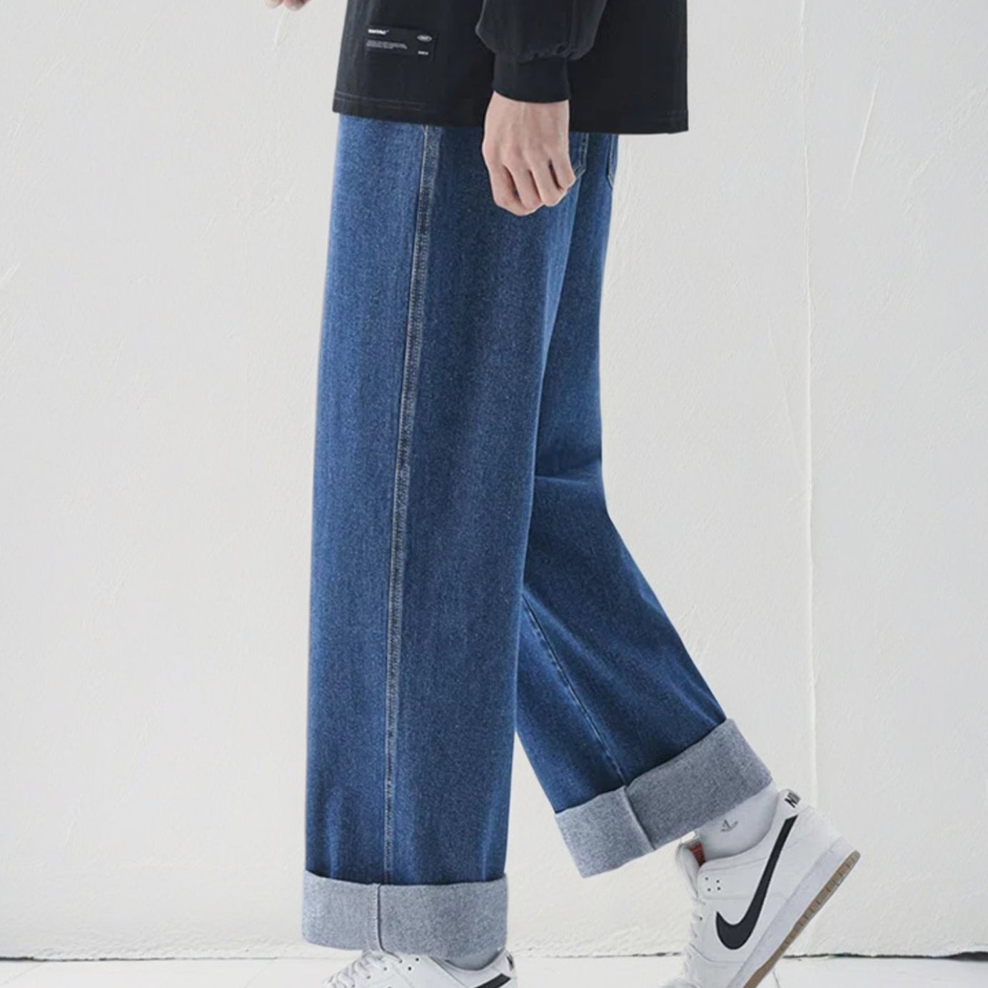 Jeans de corte ancho