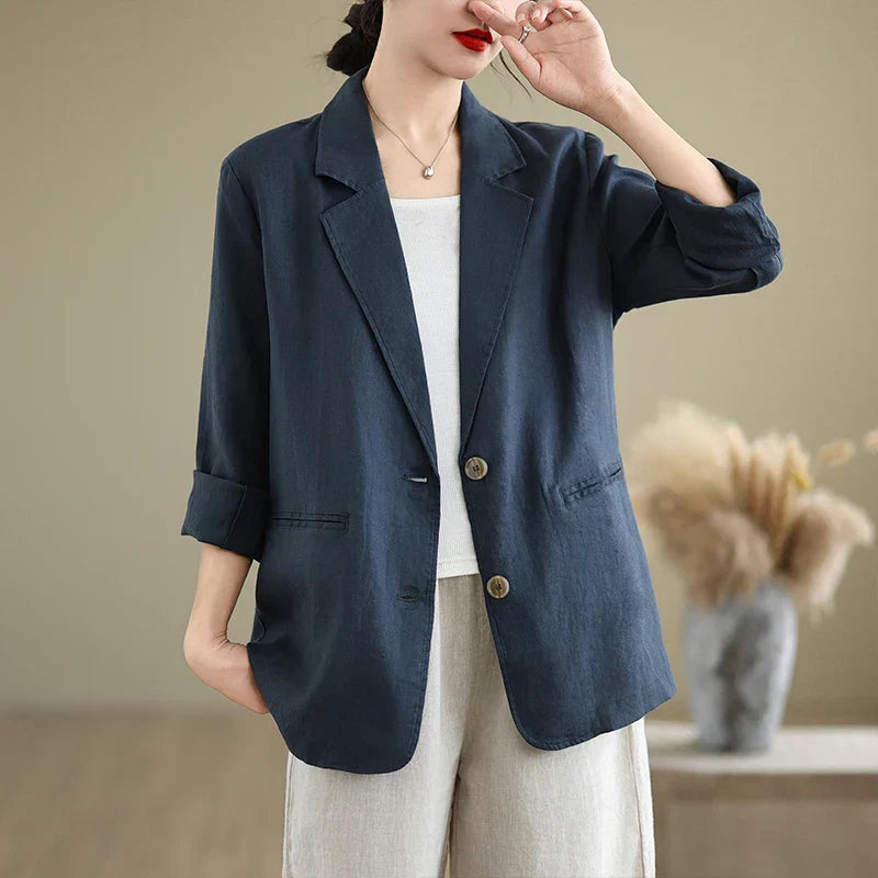 Chaqueta de lino clásica