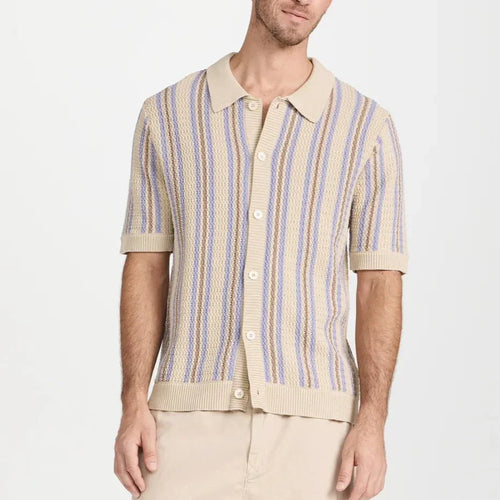 Camisa polo de rayas Bradbury en tejido de punto