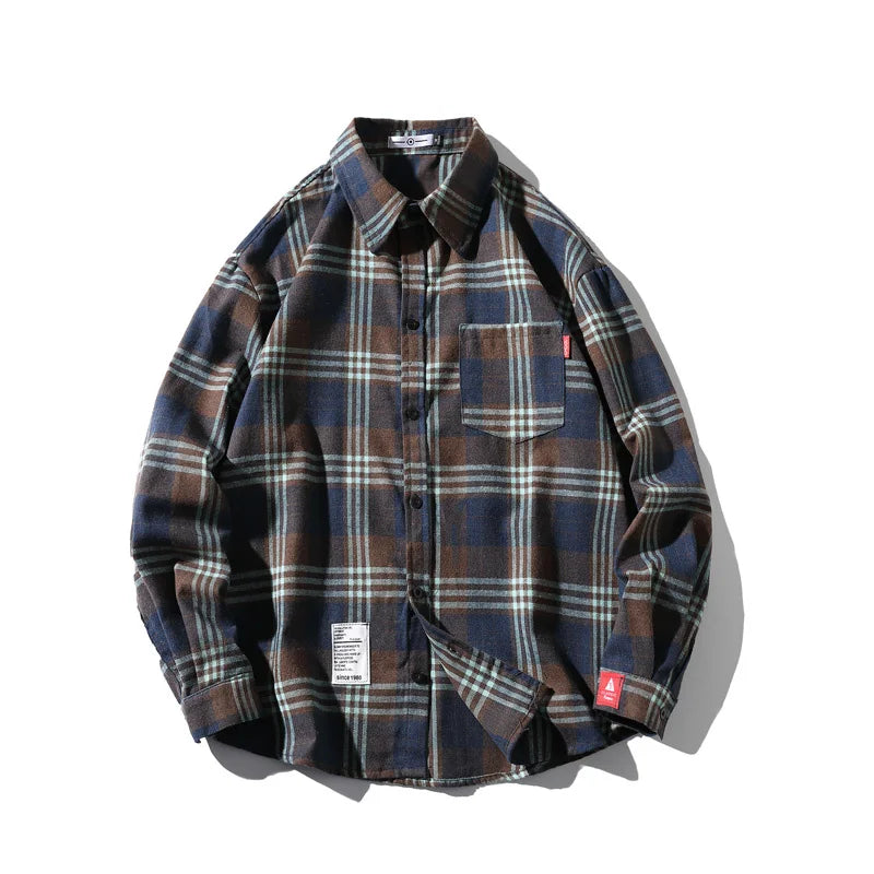 Camisa de franela con estampado a cuadros