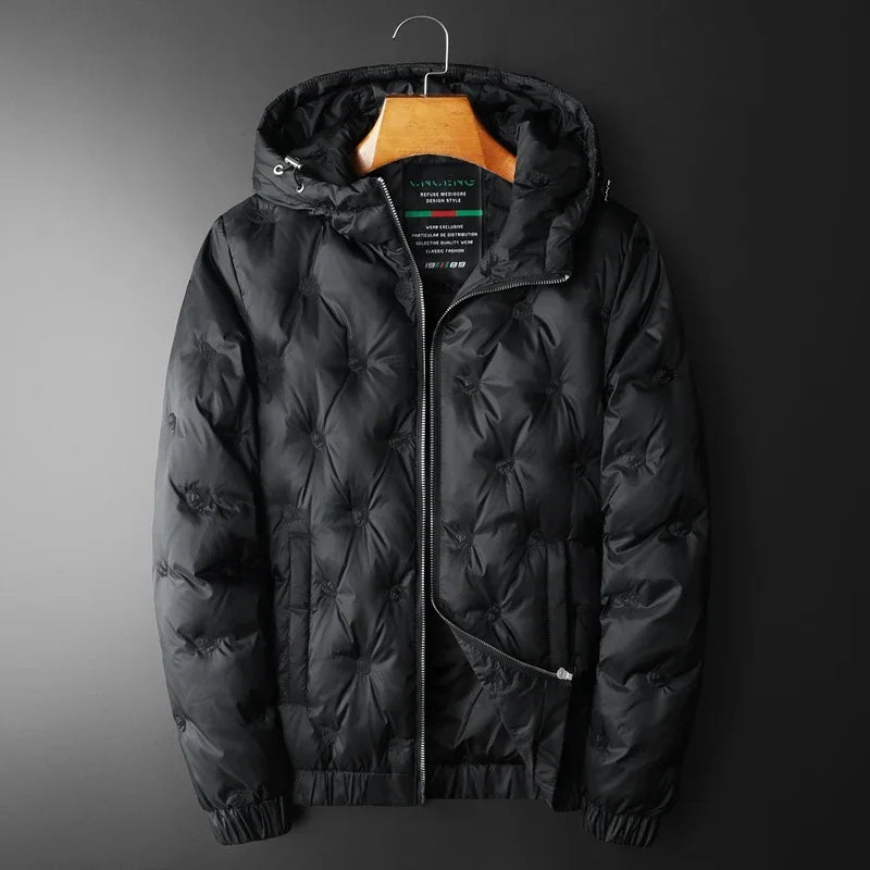 Chaqueta blanca de plumas