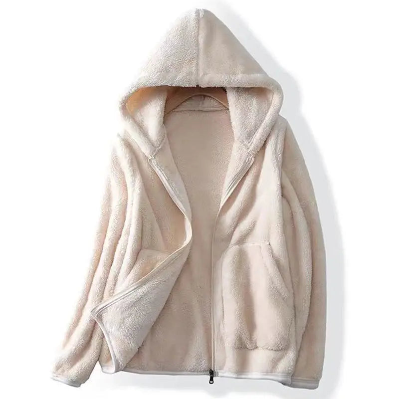 Chaqueta de forro polar en color coral
