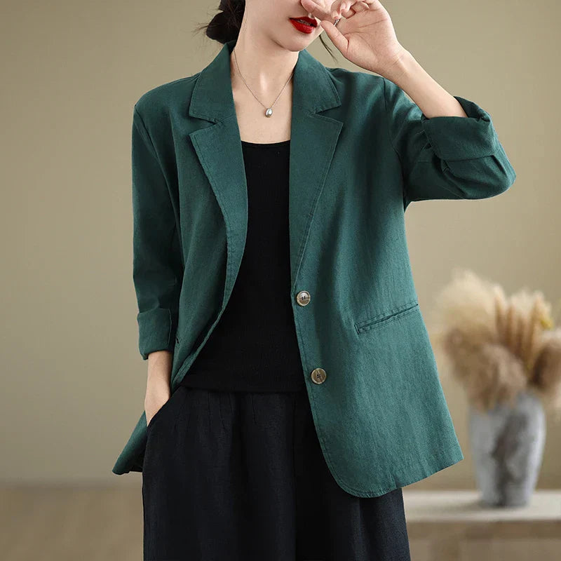 Chaqueta de lino clásica