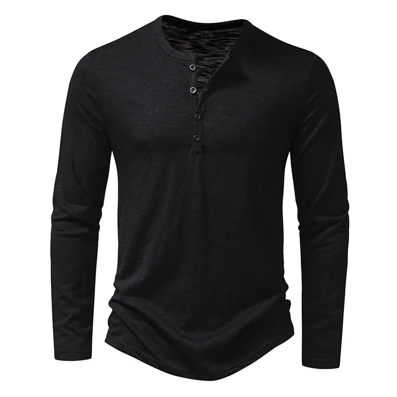 Camisas Henley de Algodón Enzo