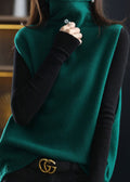 Chaleco elegante sin mangas con cuello alto