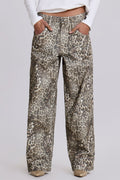 Jeans Veda con diseño de leopardo