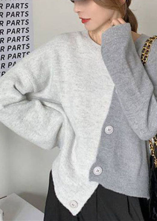 Zelma – Camisas Asimétricas con Detalles de Botones
