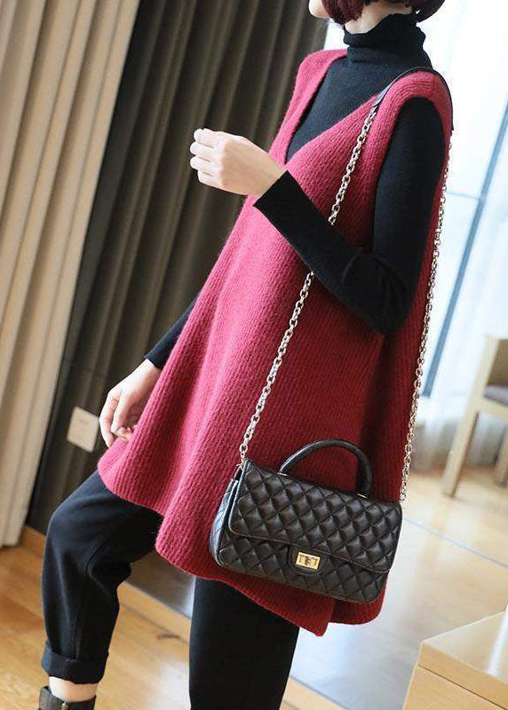 Chaleco de punto oversized con escote en V