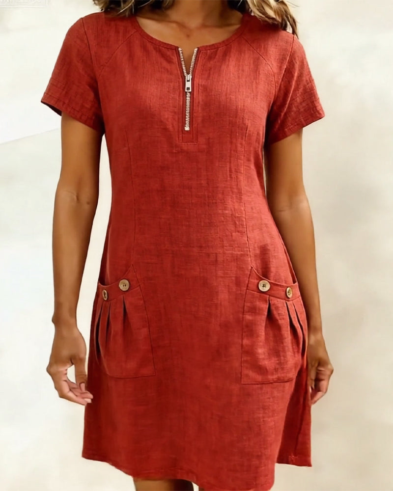 Vaida – Vestido con cierre y bolsillos