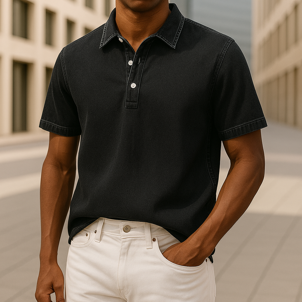 Hudson Camisa Polo de Denim