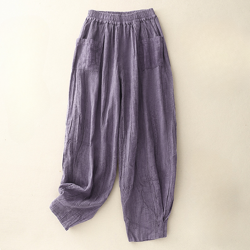 Emilija – Pantalones de lino amplios