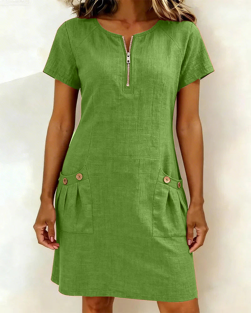 Vaida – Vestido con cierre y bolsillos