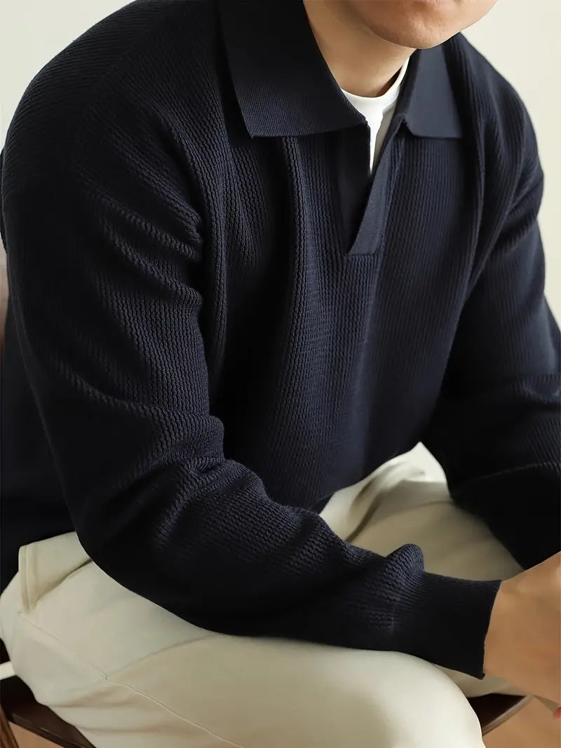 Camisa Polo Edward de Manga Larga para Hombre