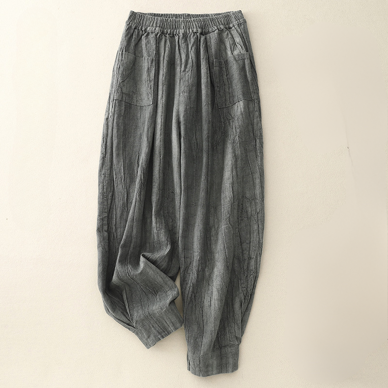 Emilija – Pantalones de lino amplios