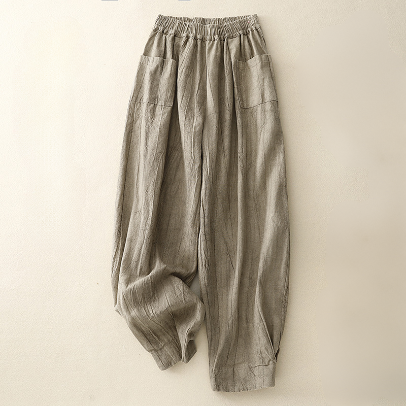 Emilija – Pantalones de lino amplios