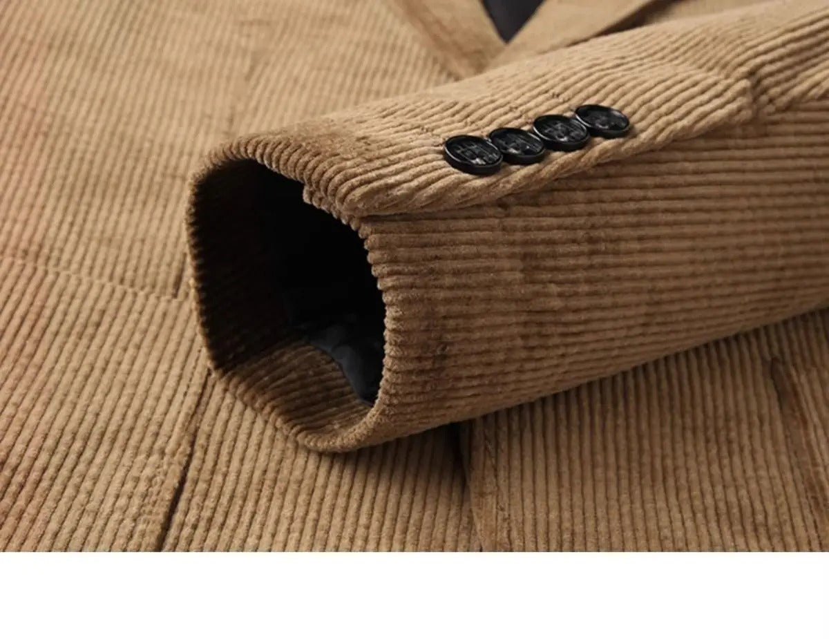 Chaqueta moderna de terciopelo suave y clásico