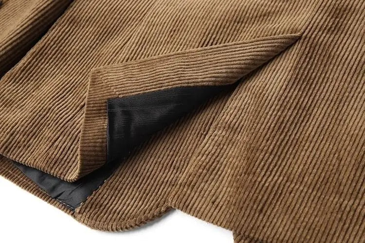 Chaqueta moderna de terciopelo suave y clásico