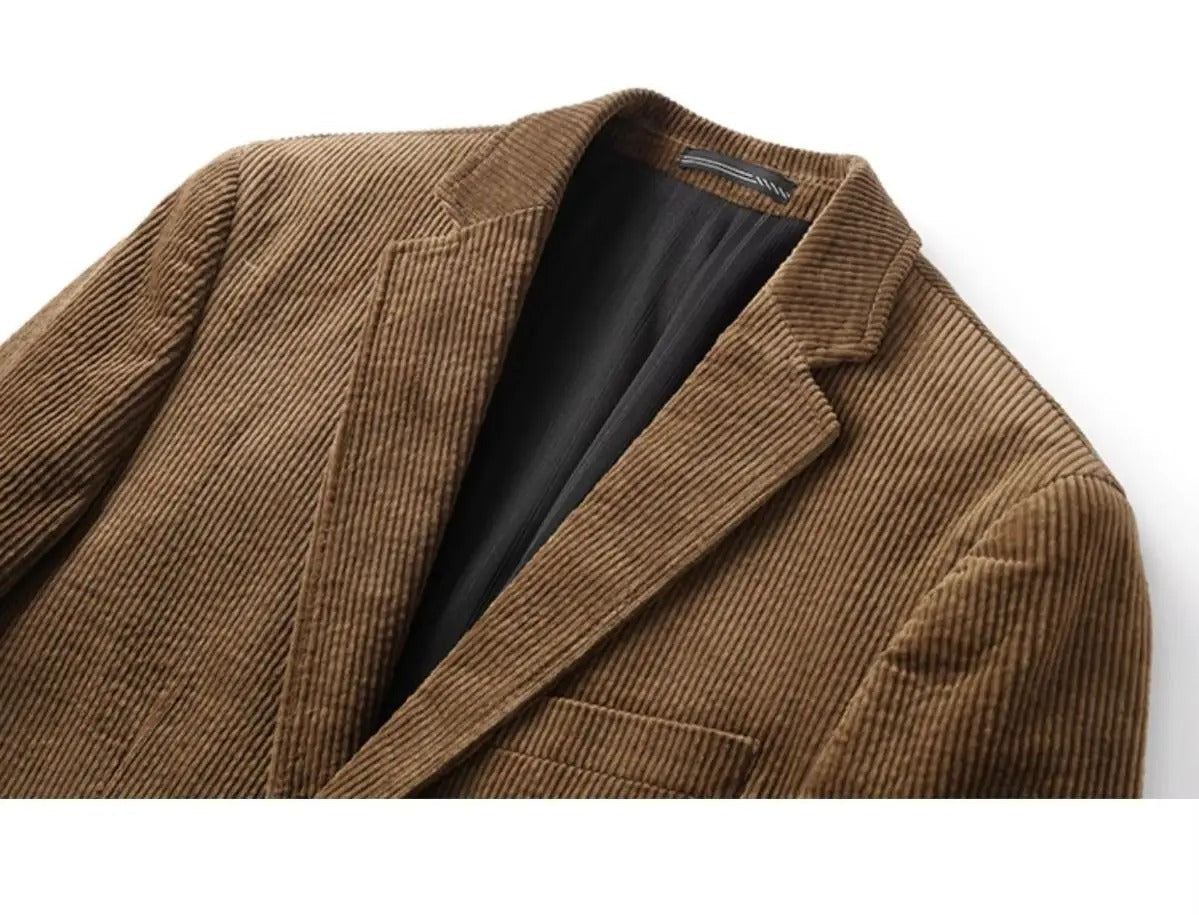 Chaqueta moderna de terciopelo suave y clásico