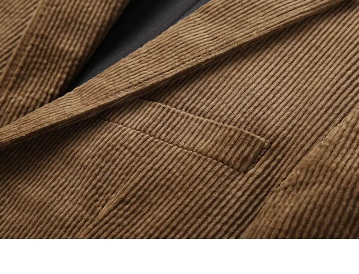 Chaqueta moderna de terciopelo suave y clásico