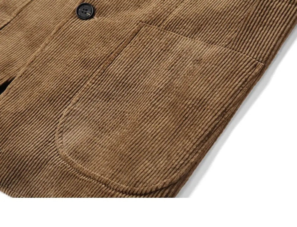 Chaqueta moderna de terciopelo suave y clásico