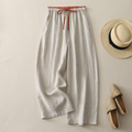 Medeina – Pantalones Rectos de Lino