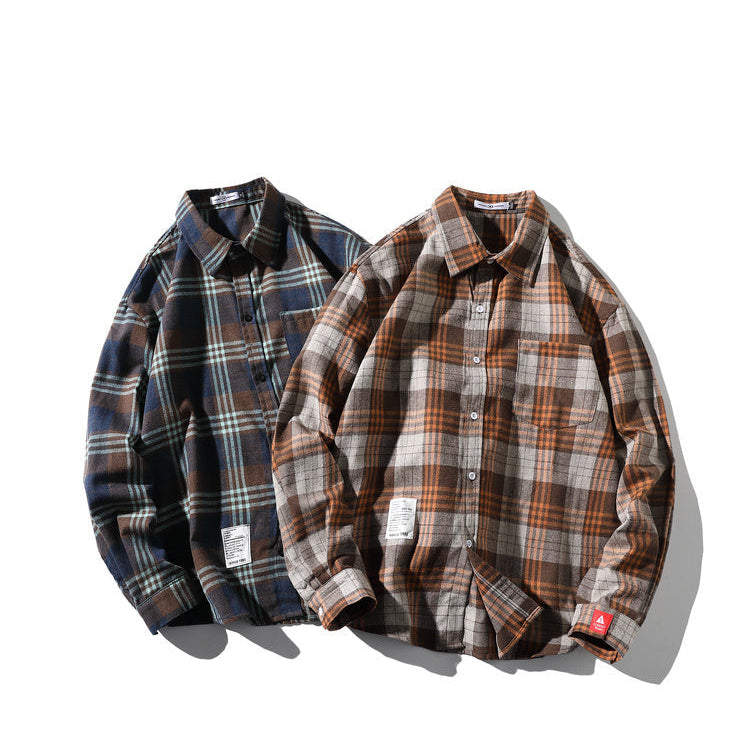 Camisa de franela con estampado a cuadros