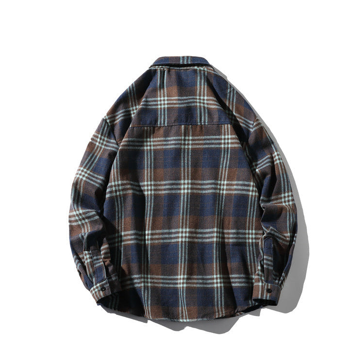 Camisa de franela con estampado a cuadros