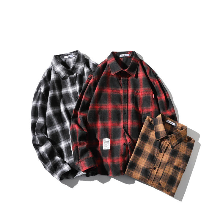 Camisa de franela con estampado a cuadros