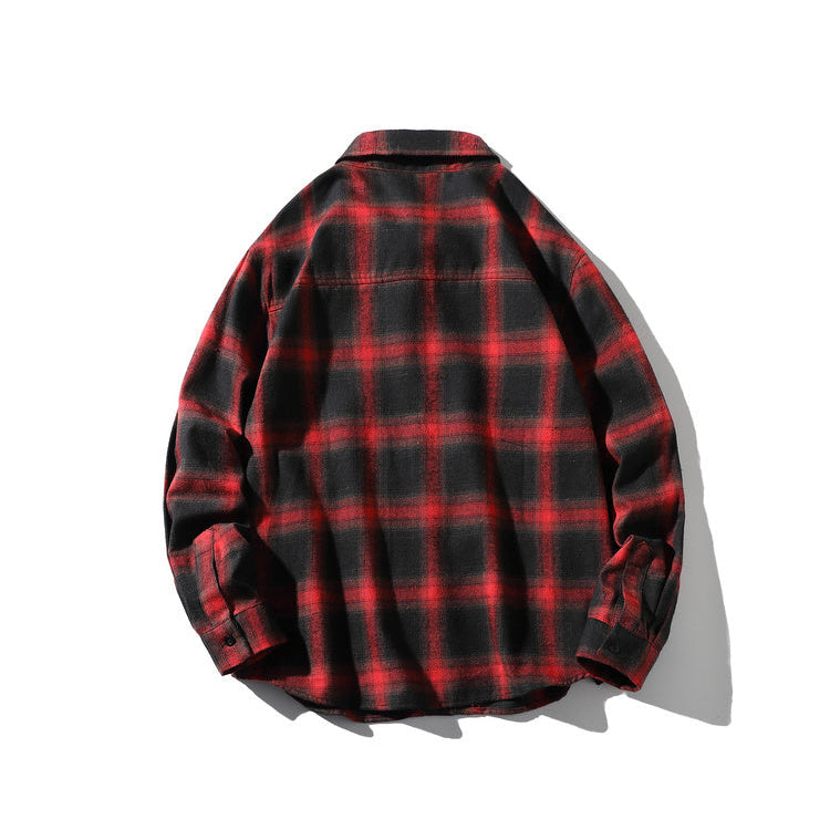 Camisa de franela con estampado a cuadros
