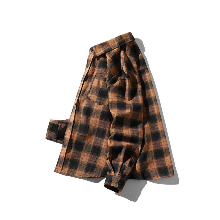 Camisa de franela con estampado a cuadros
