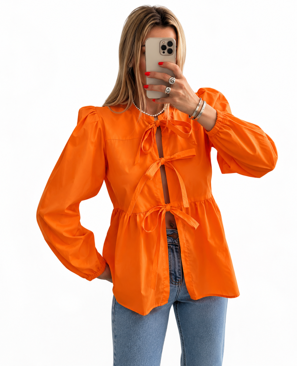 Gina – Blusa Chic con Detalles de Lazo