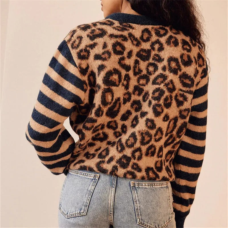 Svaja – Suéter con Estampado de Leopardo