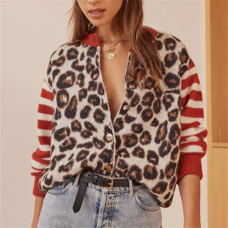Svaja – Suéter con Estampado de Leopardo