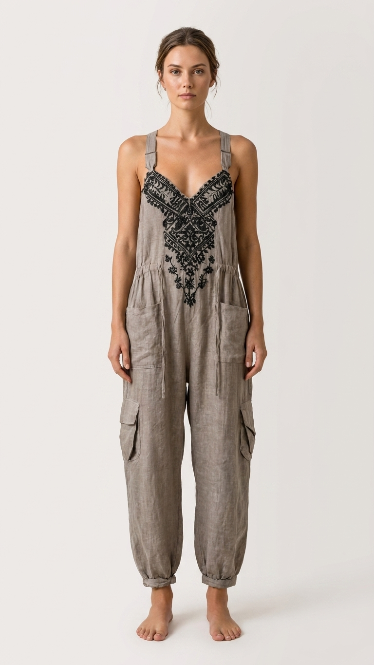 Romina – Mono Boho con Bordado Elegante