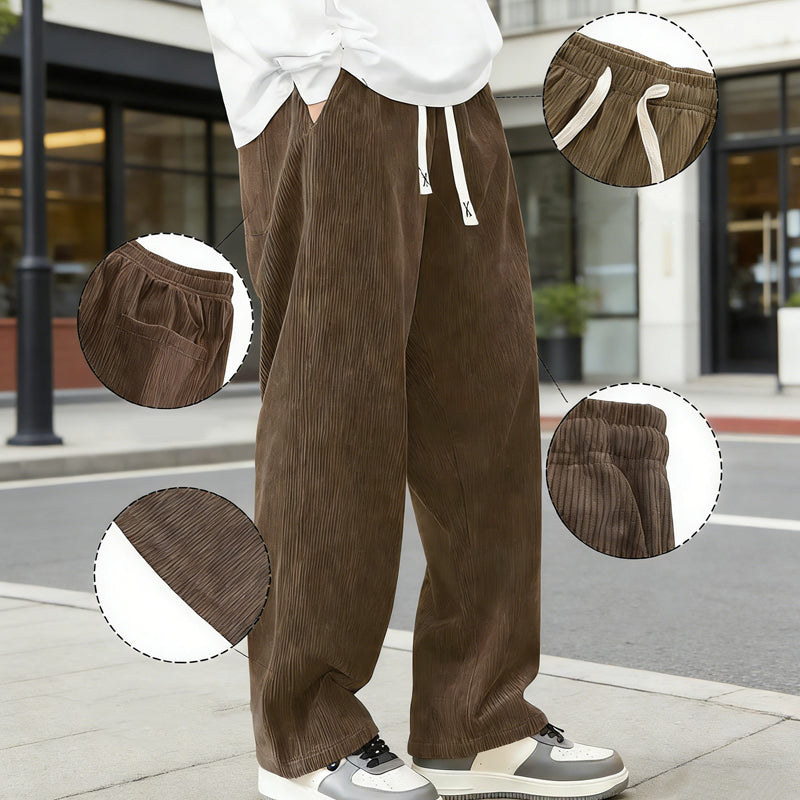 Daivis – Pantalones de terciopelo de ajuste relajado