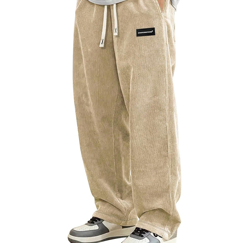 Daivis – Pantalones de terciopelo de ajuste relajado