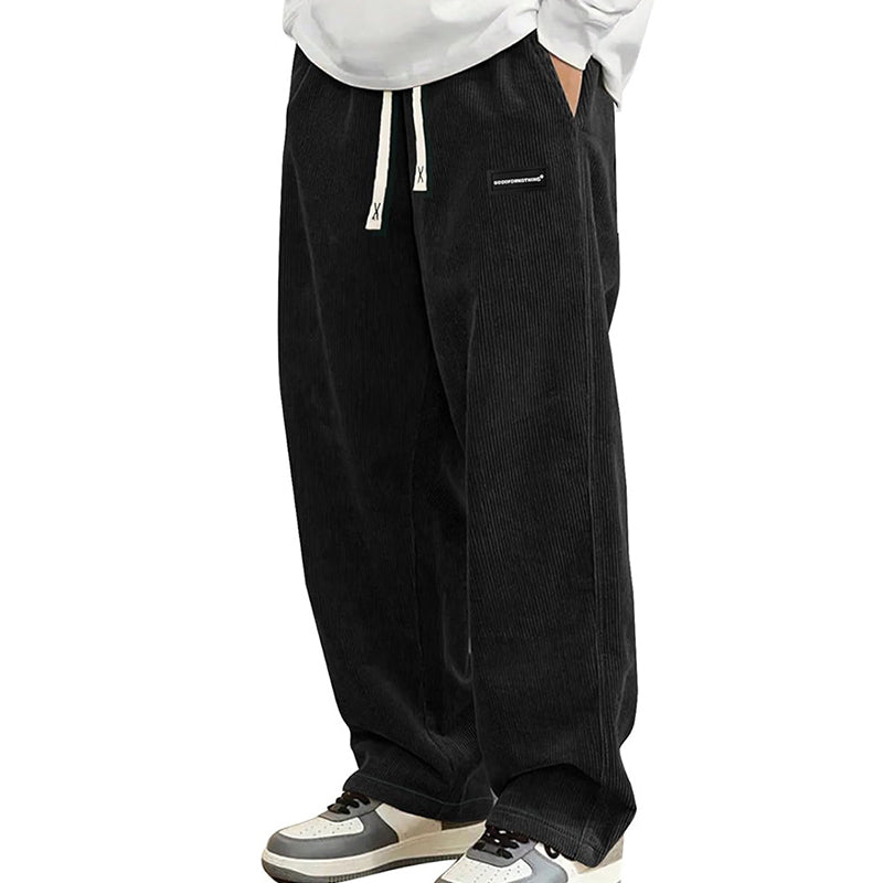 Daivis – Pantalones de terciopelo de ajuste relajado