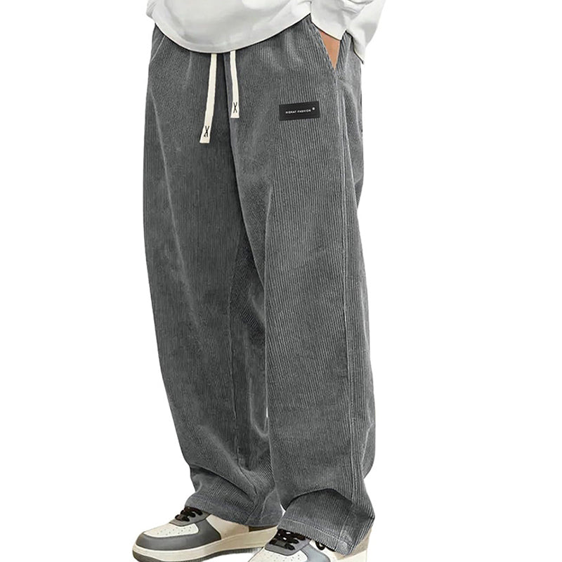 Daivis – Pantalones de terciopelo de ajuste relajado