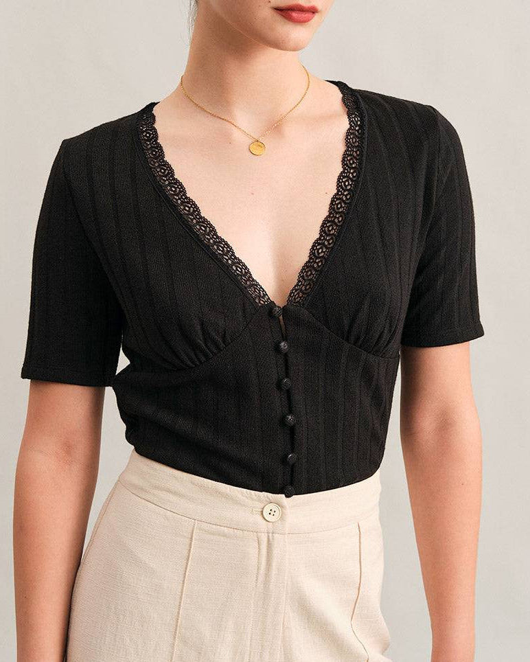 Camisa Edición Limitada con Detalles de Encaje