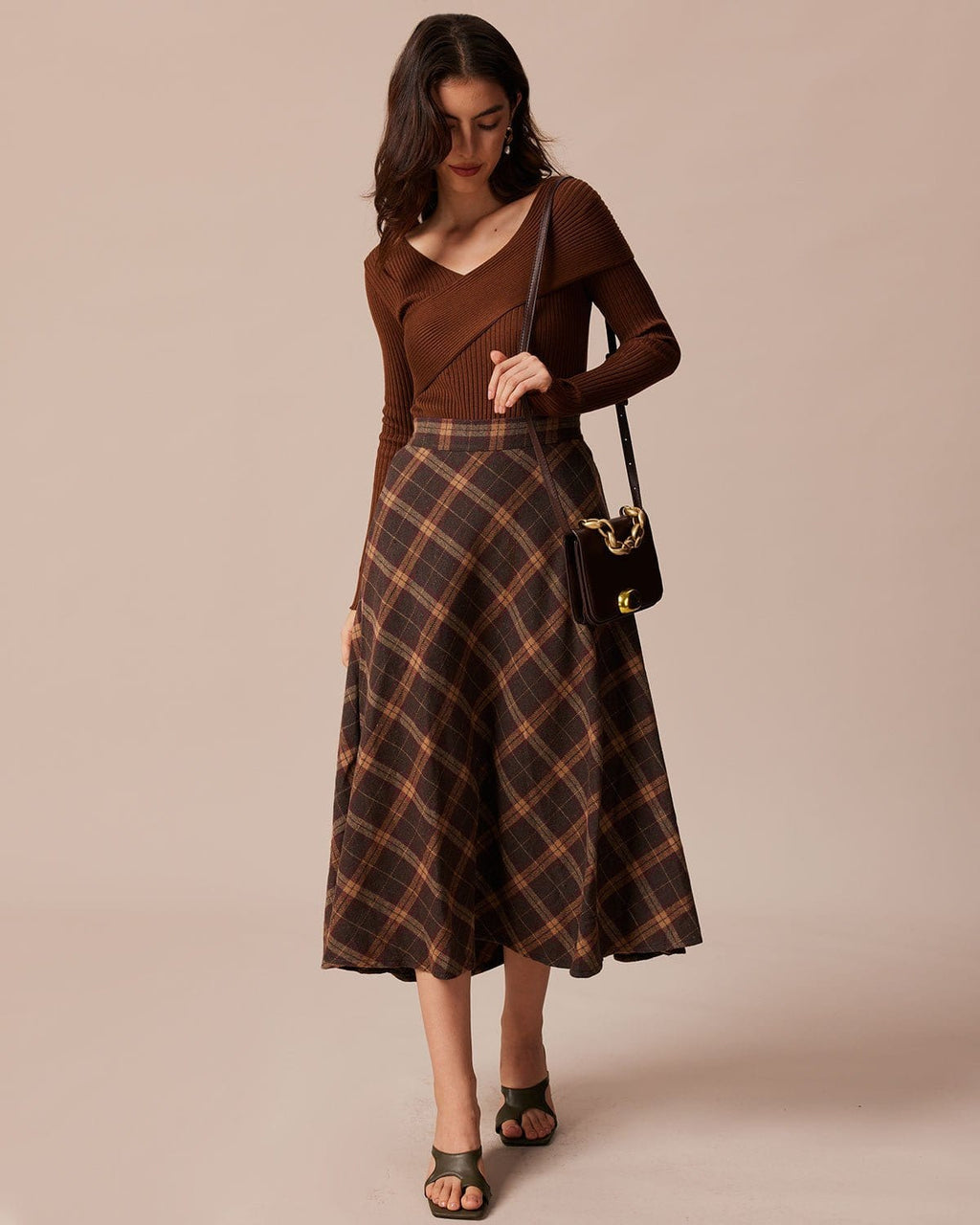 Elara – Falda midi con diseño clásico