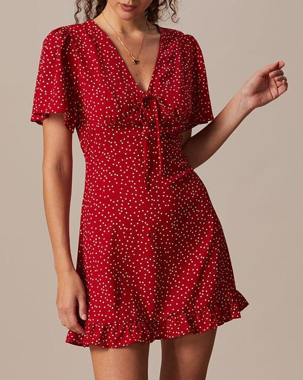 Aistė – Vestido corto de lunares