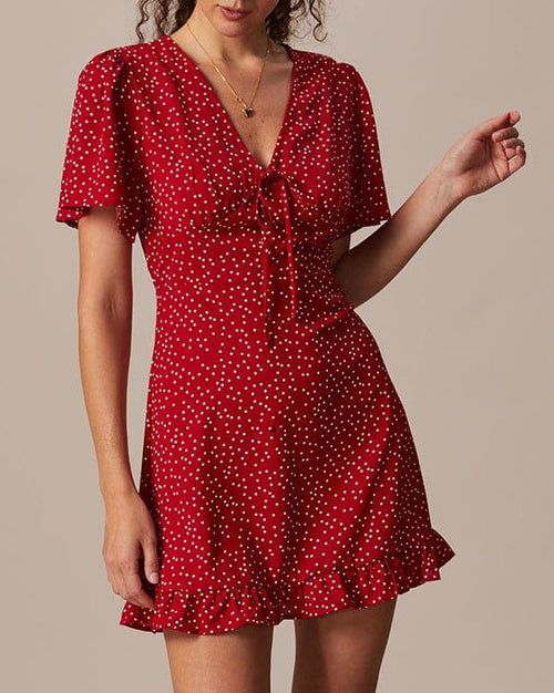 Aistė – Vestido corto de lunares