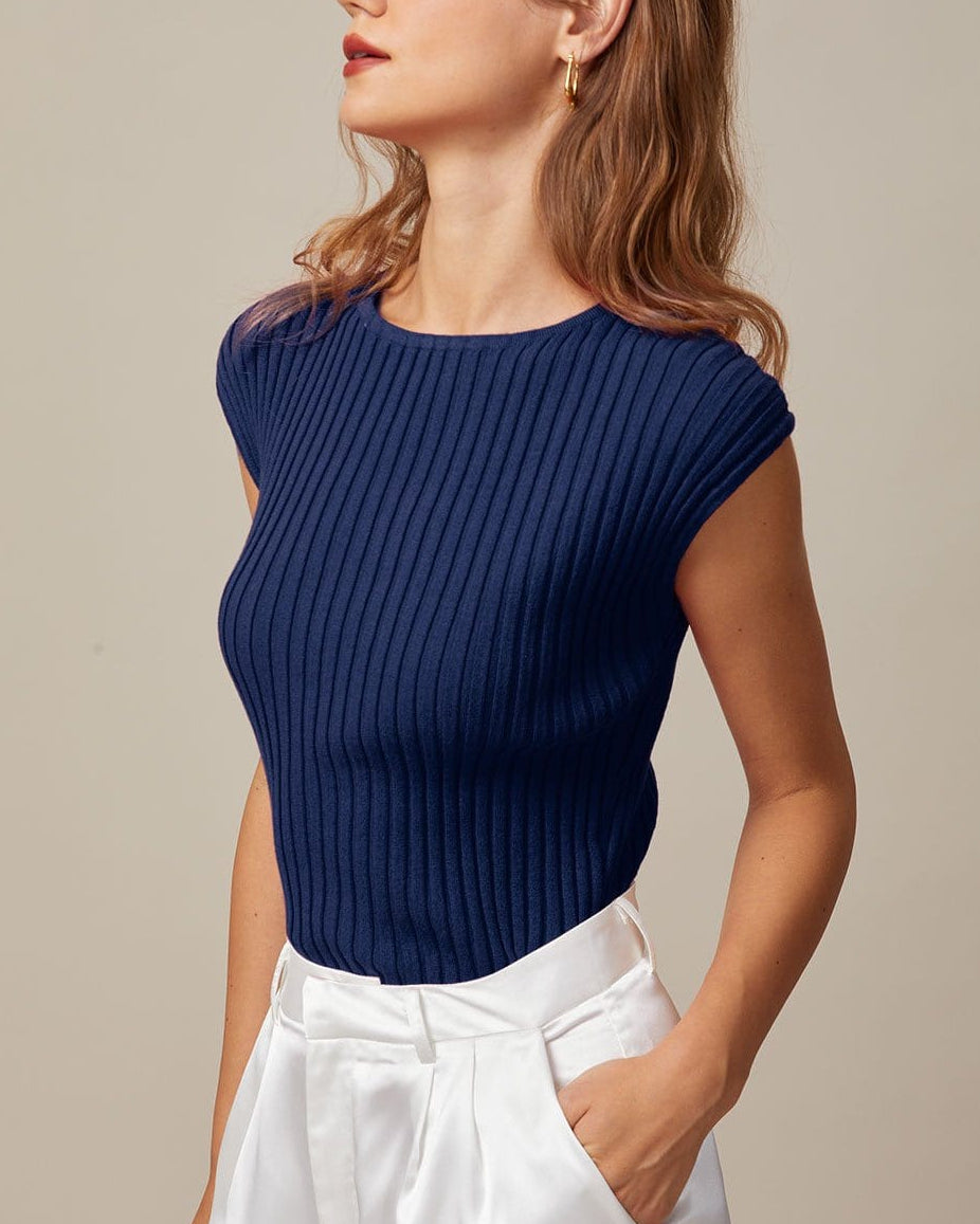 Camiseta de manga corta con cuello redondo