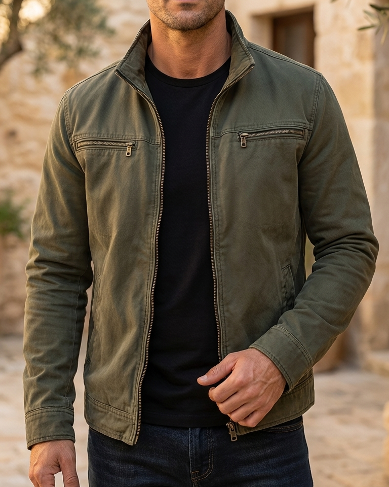 Tonis – Chaqueta masculina de uso diario con cremallera